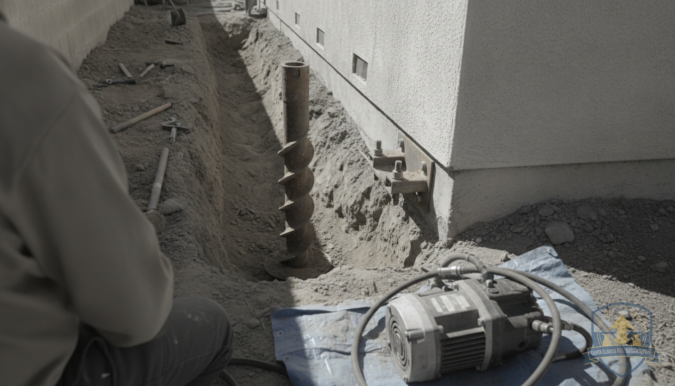 Helical Pier Installation